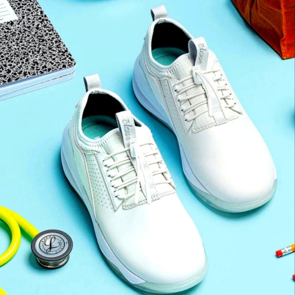 Clove All White Very Comfy Healthcare Non Skid Easy to Clean Shoes